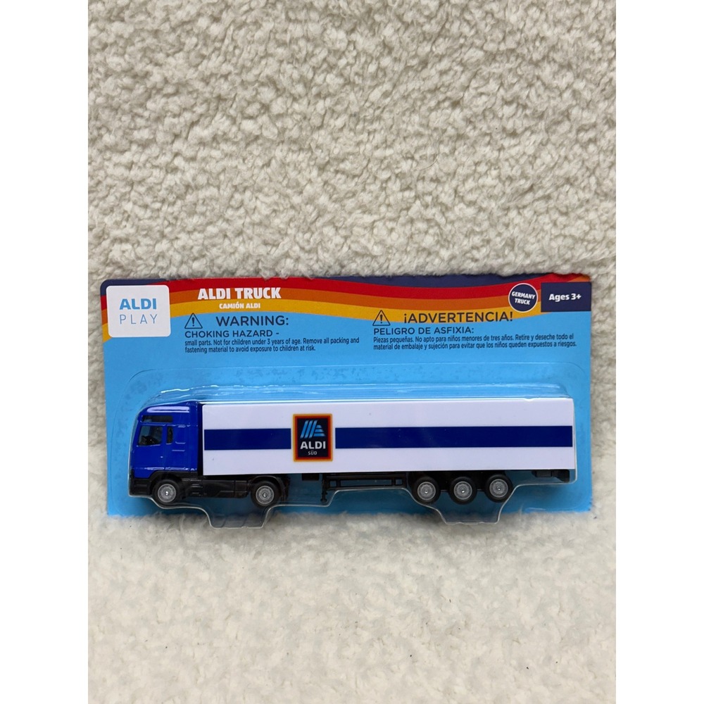 Aldi Play Truck Aldi Semi Trailer Blue White German Truck Toy